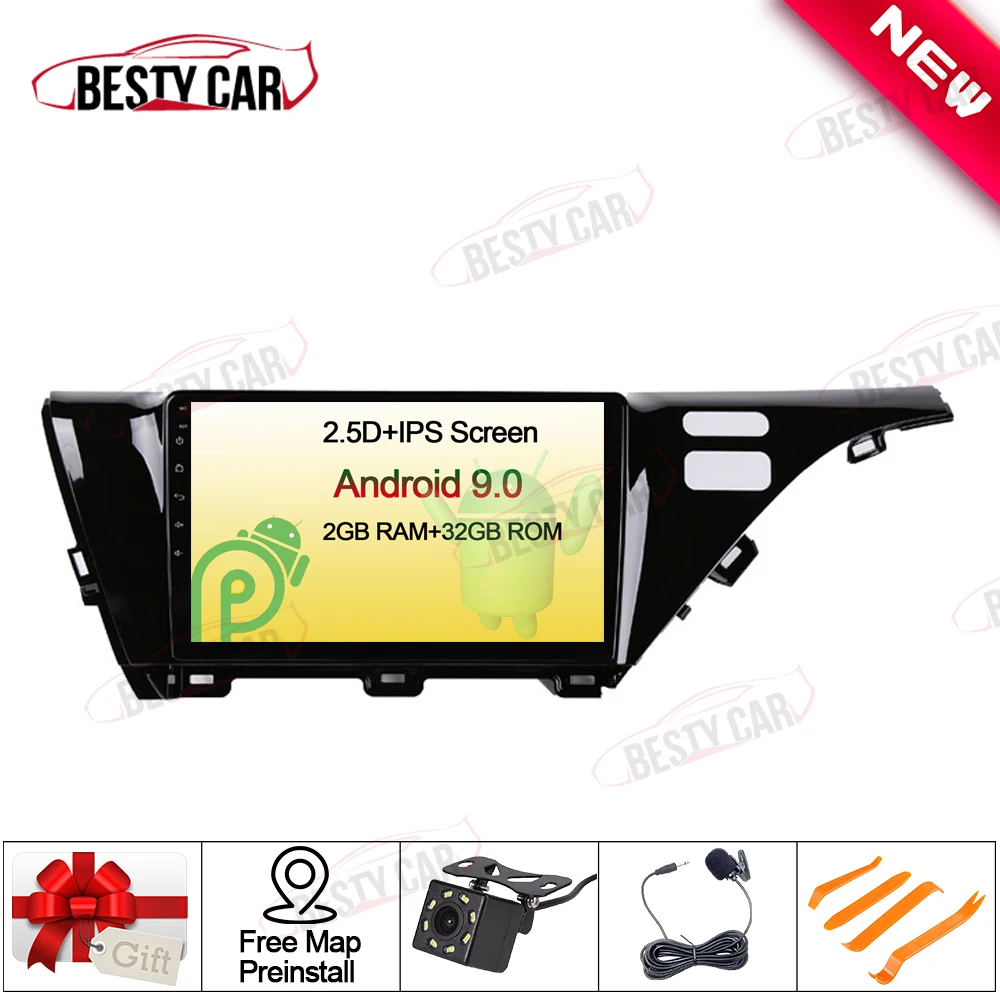 

10.1" Android 9.0 Car Multimedia Player Stereo Radio GPS Navigation for Toyota Camry 2018 2019 Head Unit