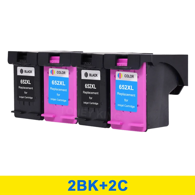 2BK2C Toney King 652 XL Восстановленный картридж для hp 652 для hp Deskjet 2135 2136 2138 3635 3636 3835 4536 принтер - Цвет: 2BK2C