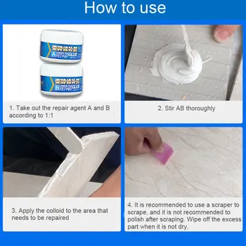 

Ceramic Repair Agent Tile Grout Repair Cream Strong Adhesion Water Resistance WWO66