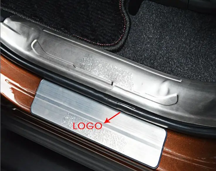 Чехол, пригодный для Toyota RAV4 RAV 4 2013- из нержавеющей стали, защита порога, педаль, накладка, облицовочная панель, автомобильный Стайлинг, 4 шт