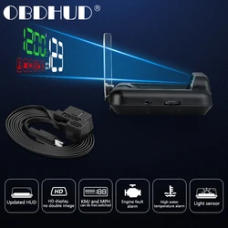 WiiYii – miroir C500 HUD pour voiture, affichage tête haute, projecteur de vitesse, alarme de sécurité, température de l'eau, survitesse RPM, système d'alarme de tension, Auto 