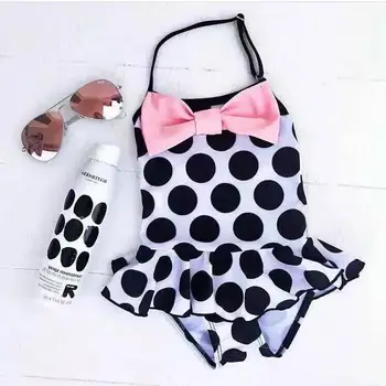 

Kid Baby Girl Swimwear Bow Dots Swimsuit One Piece Bikini Costume Swimsuit Swimwear Girls Beachwear Bathing