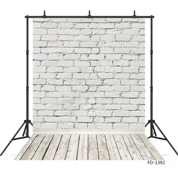 

Brick Wall Wooden Floor Birthday Party Backdrop Decor Baby Shower Children Portrait Photography Background Photo Studio Props