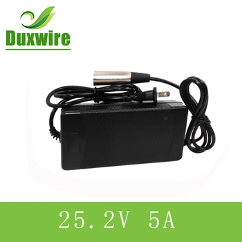 

Duxwire 25.2V 5A 18650 Li-ion Battery Charger for electric scooter charge AC/DC interface optional