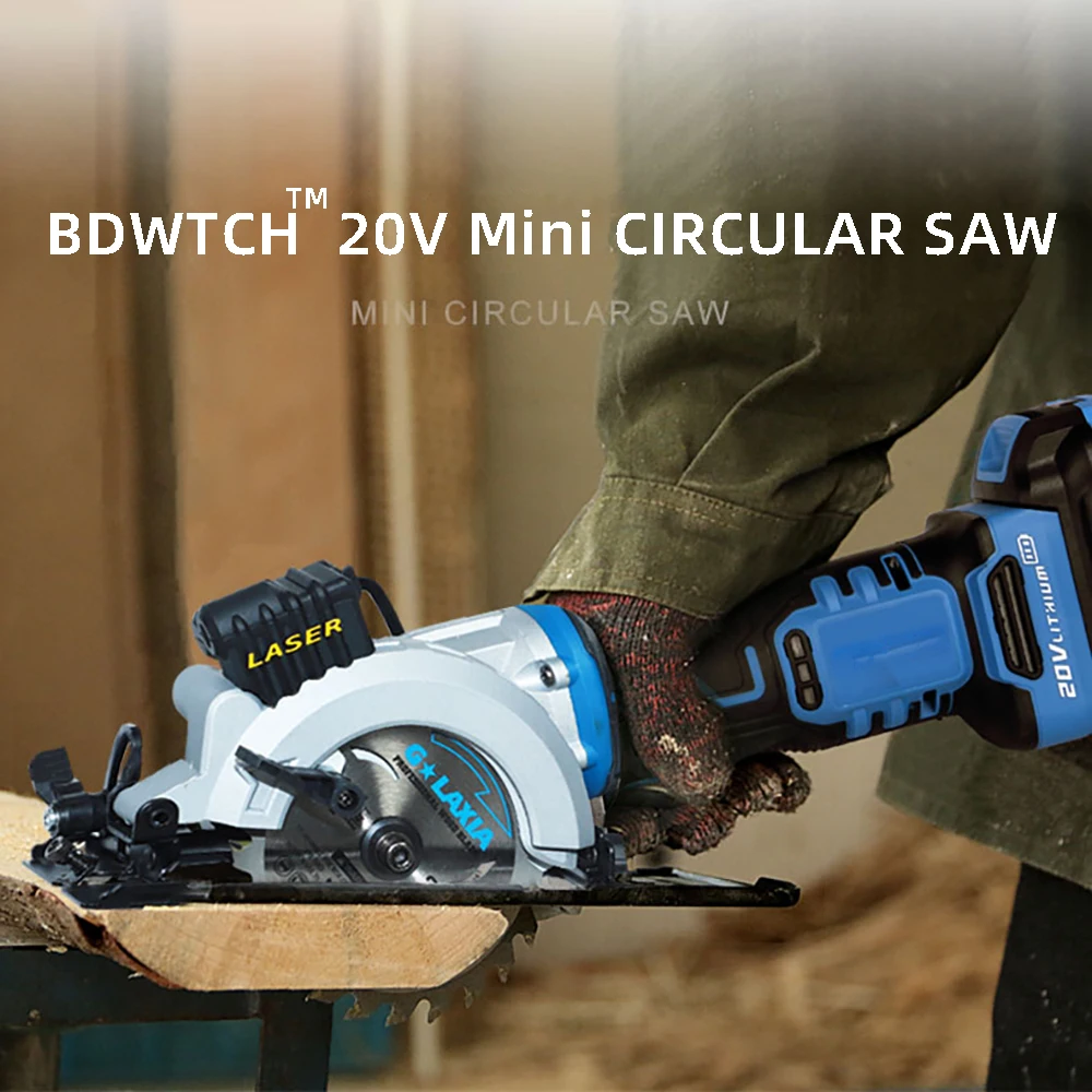 Cordless Circular Saw 20V Electric CircularSaw Bevel 45 Degree Max 46mm