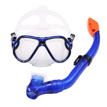 Безопасная Подводная маска из закаленного стекла для девочек, полусухое оборудование для подводного плавания, очки для детского дыхания, набор для дайвинга