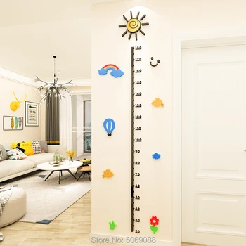 

Children's room height wall paste volume high ruler 3D three-dimensional baby measurement creative cartoon bedroom acrylic decor