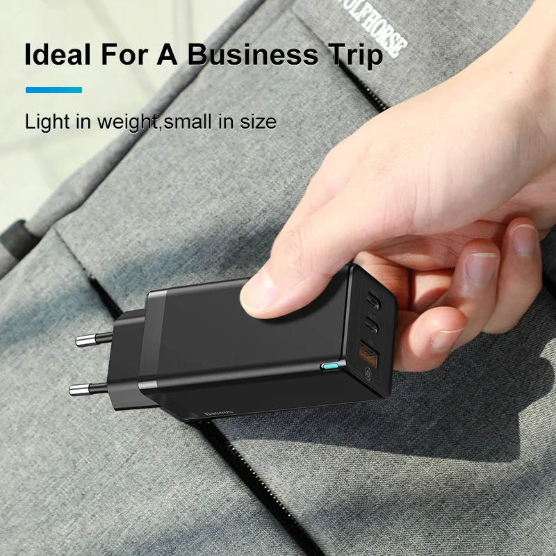 Baseus Ган 65W зарядное usb устройство Quick Charge 4 0 3 QC4.0 QC PD3.0 PD USB C кабель Type с функцией