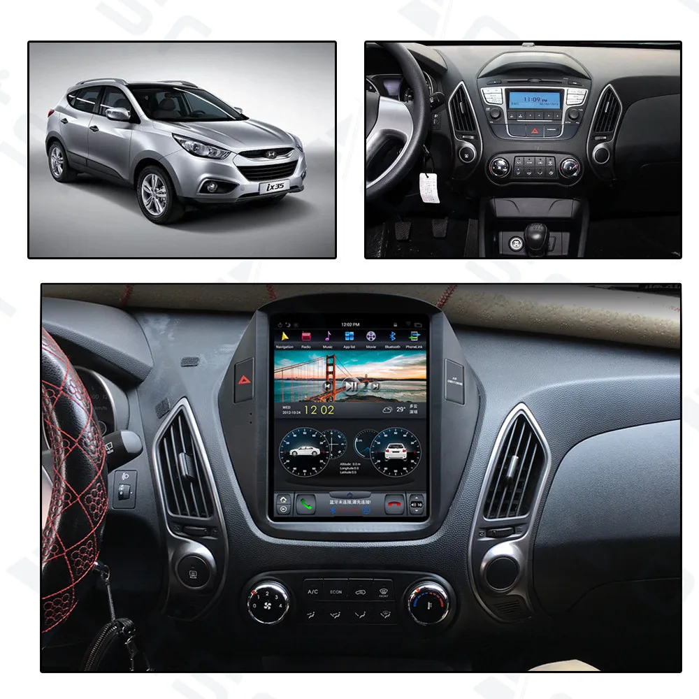 

Aotsr Tesla 10.4“ Android 8.1 Vertical screen Car DVD Multimedia player GPS Navigation For HYUNDAI IX35 2018+ built-in carplay
