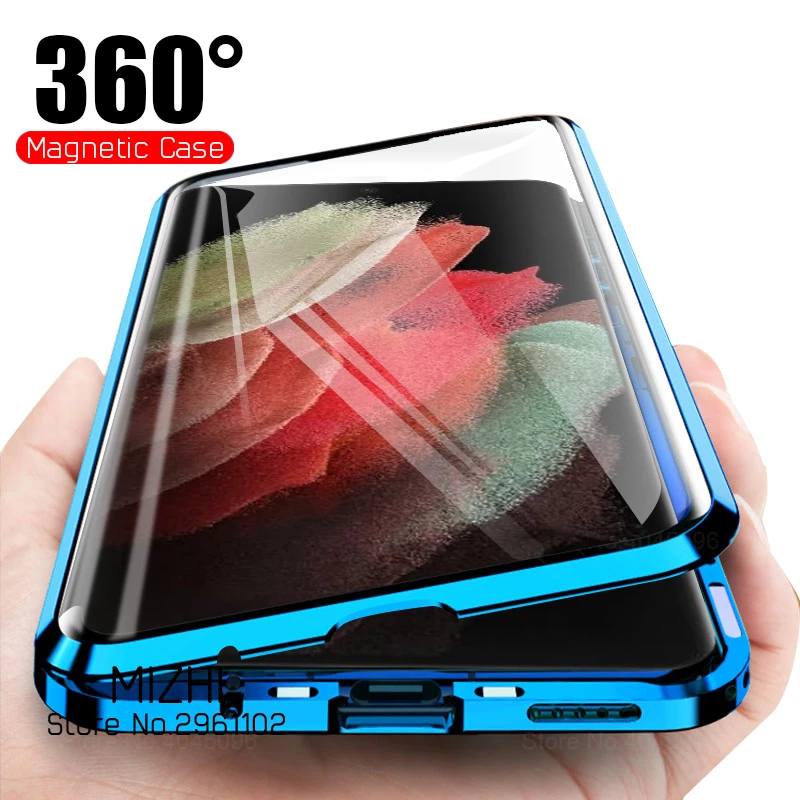 For Samsung S 21 Ultra Case 360 Magnetic Metal Back Cover For Samsung Galaxy S21 Ultra Plus 21s S21ultra Double Sided Glass Case Flip Cases Aliexpress For Samsung S 21 Ultra Case 360 Magnetic Metal Back Cover For Samsung Galaxy S21 Ultra Plus 21s S21ultra Double Sided Glass Case Flip Cases Aliexpress