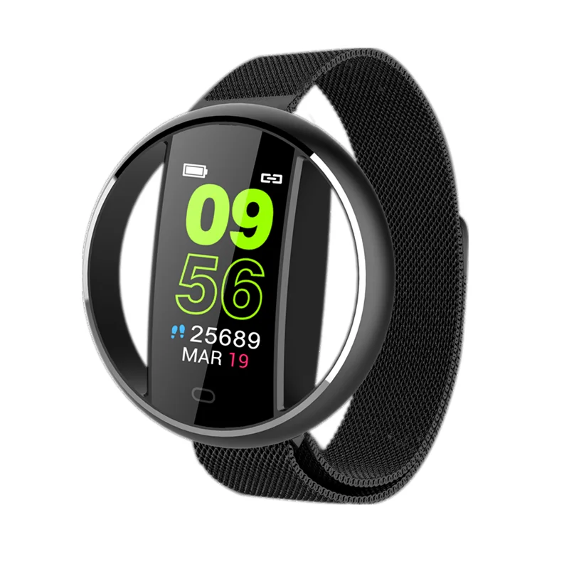 Умный Браслет E99, Bluetooth, спортивный фитнес-браслет, монитор кровяного давления, смарт-браслет, напоминание о звонке - Цвет: black steel