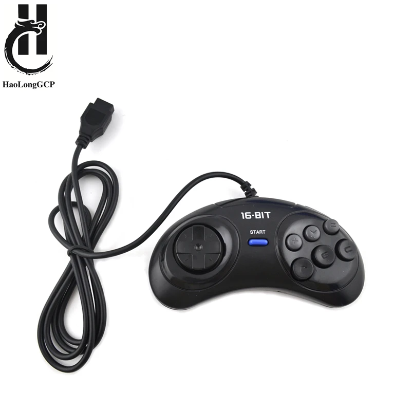 Игровой контроллер SEGA Genesis 1/2 шт. 16 бит ручки 6 кнопок геймпад для MD аксессуары игр |