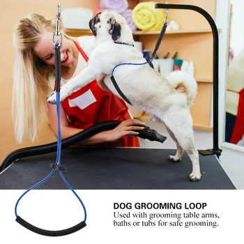 

Adjustable Double Noose Ropes For Dog Cat Grooming Rope Loop Pet Grooming Table Arm Bath Tub Pet Sling Rope Dogs Pets Supllies