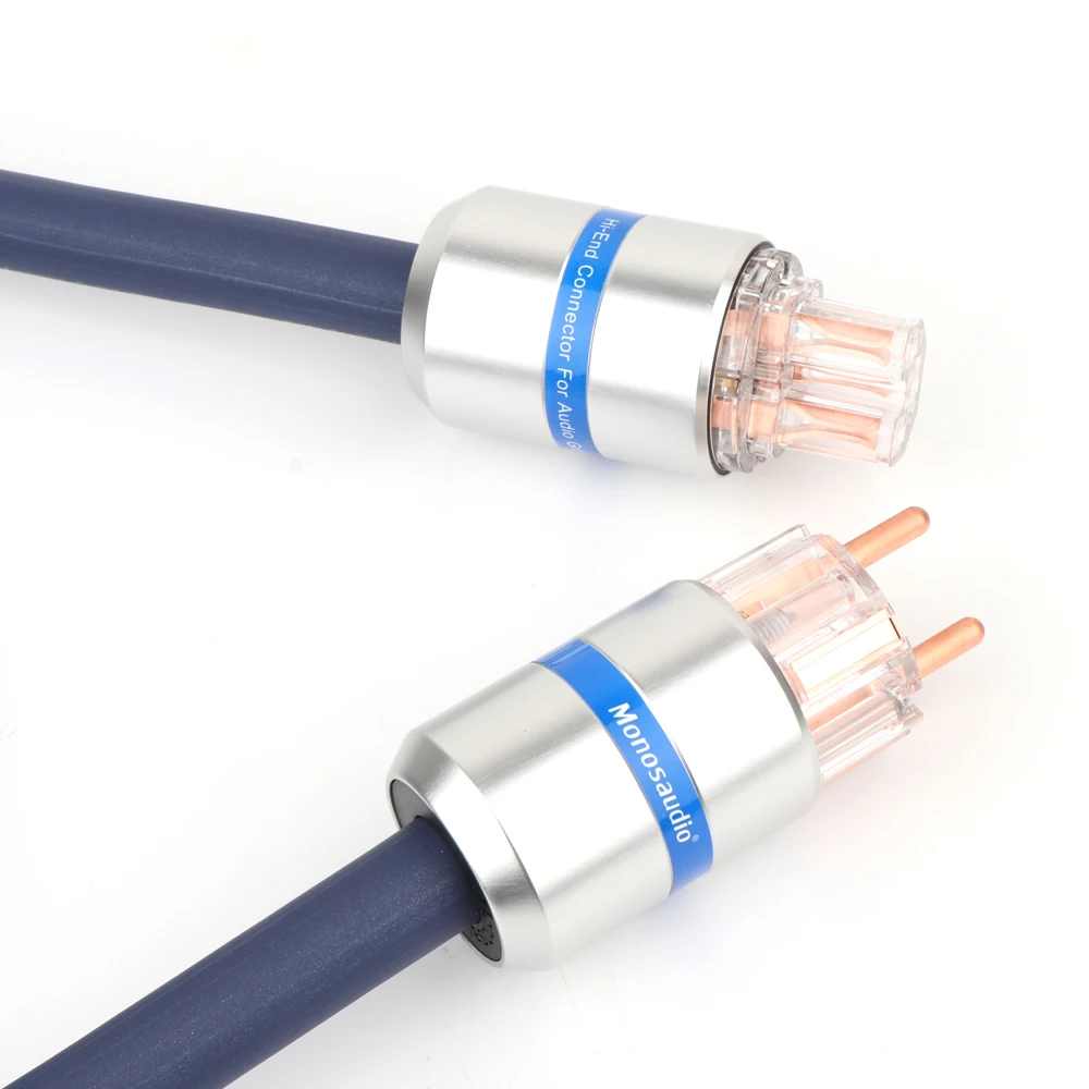 US $108.00 Monosaudio P902 999998 Pure Copper Schuko Power Cable HIFI EMC Shield Power Wire EUR Version AC Mains Power Cord