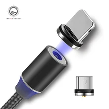 Магнитный кабель для iPhone samsung 2A, быстрая зарядка, магнитный usb-кабель для телефона, кабель Micro USB type C, магнитный кабель для зарядки и синхронизации данных