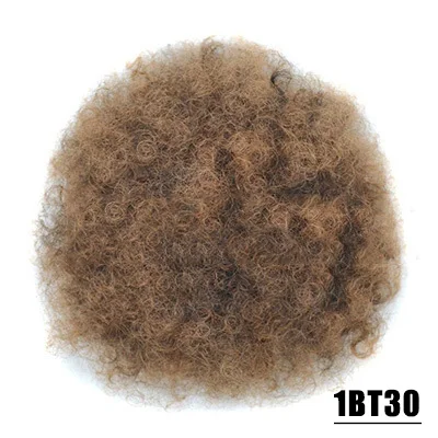 Конский хвост Афро-американский короткий афро кудрявый обертывание шнурок слоеный конский хвост наращивание волос - Цвет: 1BT30