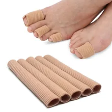 Tecido dedo do pé protetor separador aplicador pedicure milho removedor de calos alívio da dor mão silicone macio tubo ferramenta cuidados com os pés