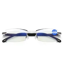 Новые мужские очки для чтения с алмазной обрезкой, модные очки для чтения без оправы с покрытием, с анти-синим бриллиантом, высококачественные очки для чтения