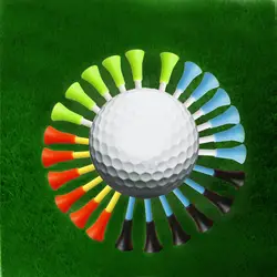 50 шт. инструменты для гольфа 83 мм многоцветные Пластиковые Тройники для гольфа резиновые подушки профессиональные