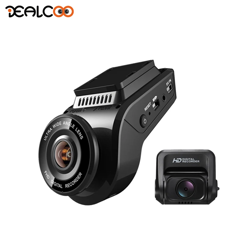

Dealcoo 4K UHD 2160P Car DVR Camera GPS Tracker with 1080P Rear Camera WDR Night Vision Novatek 96663 Car Video Recorder Dashcam