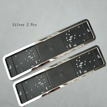 

2 Pcs Fit EU Car License Plate Frame Metal And Plastic Frame Car License Plate Frame Number Plate Holder Car Accessories