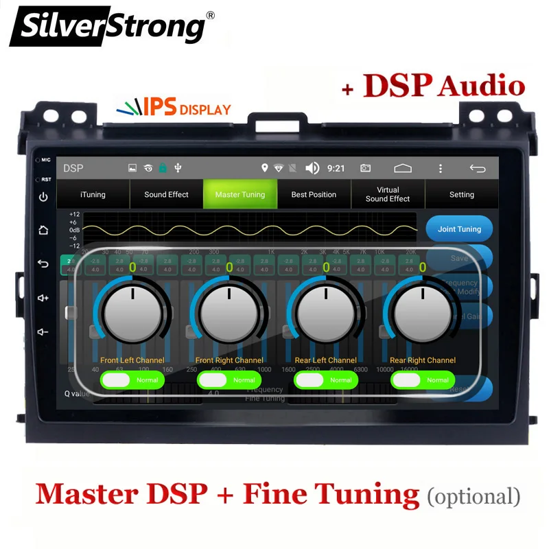 Cheap SilverStrong IPS 2.5D 9inch Android9.0 4G SIM Modem Car DVD for Toyota Prado 120 LandCruiser GPS Radio Master DSP optional 1
