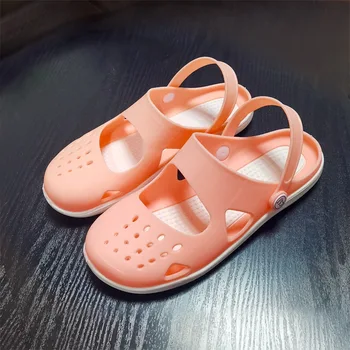 

Women Clogs Sandals Mules 2020 Summer Soft Beach Garden Shoes Fashion Slippers Outdoor Unisex Candy Colors Sandalen Flats