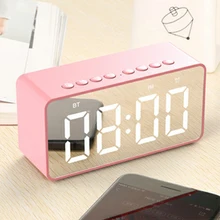 

BT506F Bluetooth Speaker Mirror Dual Alarm Clock Collection Broadcast Card Bluetooth Speaker