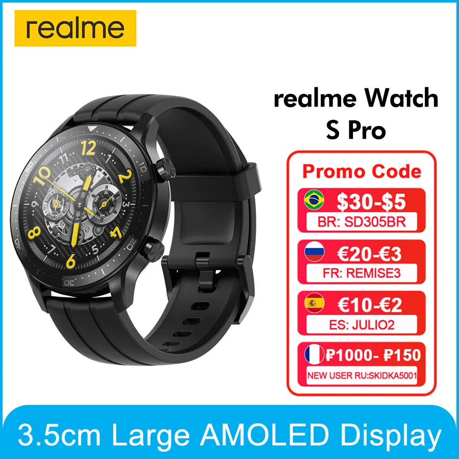 Смарт-часы realme Watch S pro всегда на дисплее 1 39 дюйма мощный двойной процессор