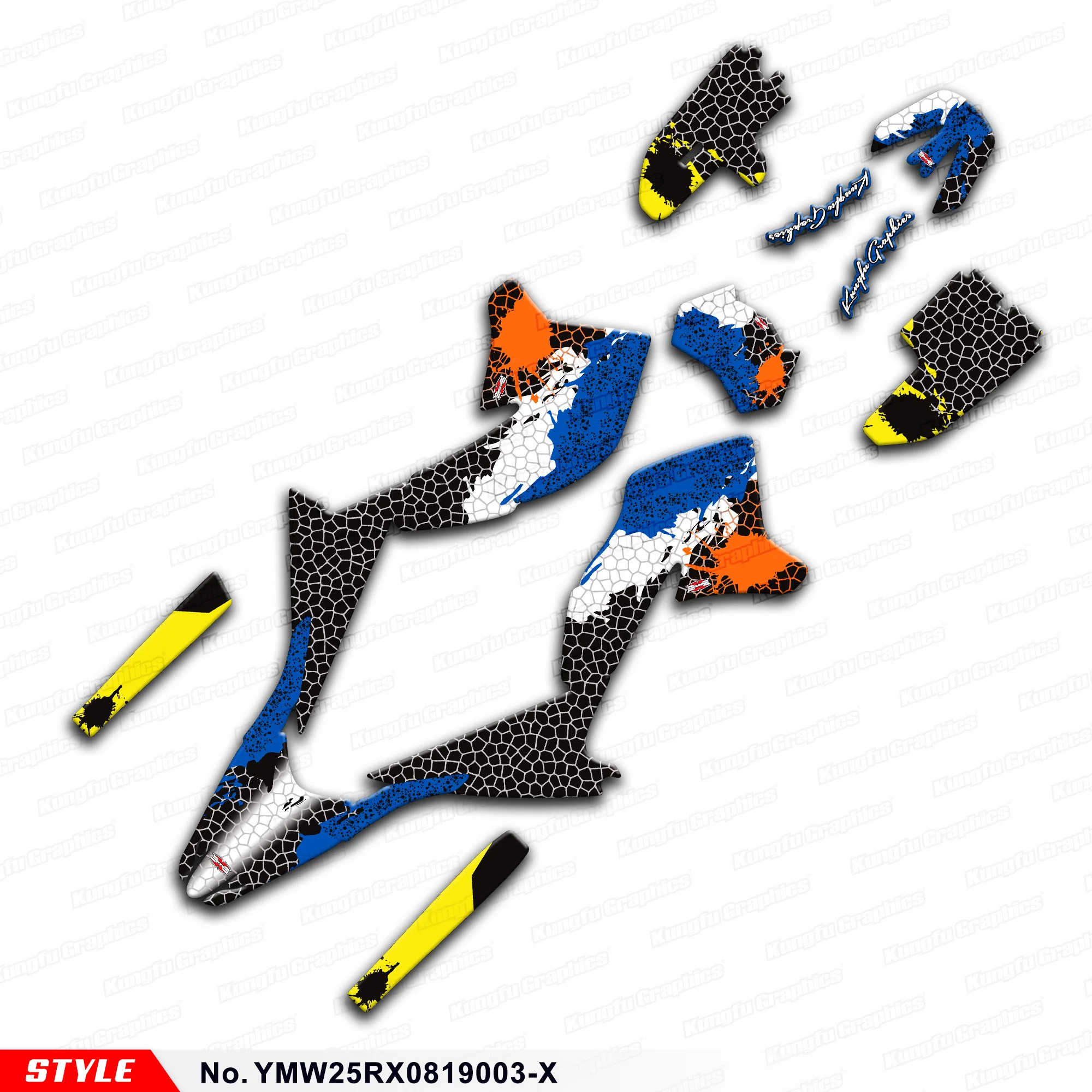 

Aftermarket на заказ мотокросс Графика для WR250X WR250R 2008 2009 2010 2011 2012 2013 2014 до 2020, Стиль нет. YMW25RX0819003-X