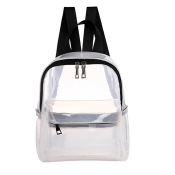 

Transparent Waterproof Book Female Fashion College Students Transparent Backpack Luxury Brand Bag Сумка Женская#20