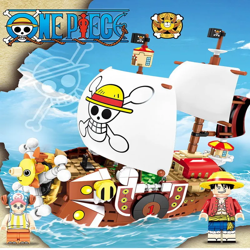 Sy6299 432Pcs One Piece Sunny Pirate Ship Monkey D Luffy Model Blocks Construction Building Bricks Gift Toys For Children