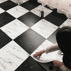 Self-adhesive Wall Stickers Waterproof Vinyl Ceramic Tiles Stickers Home Decor Living Room Bedroom Ground Renovation Floor Patch