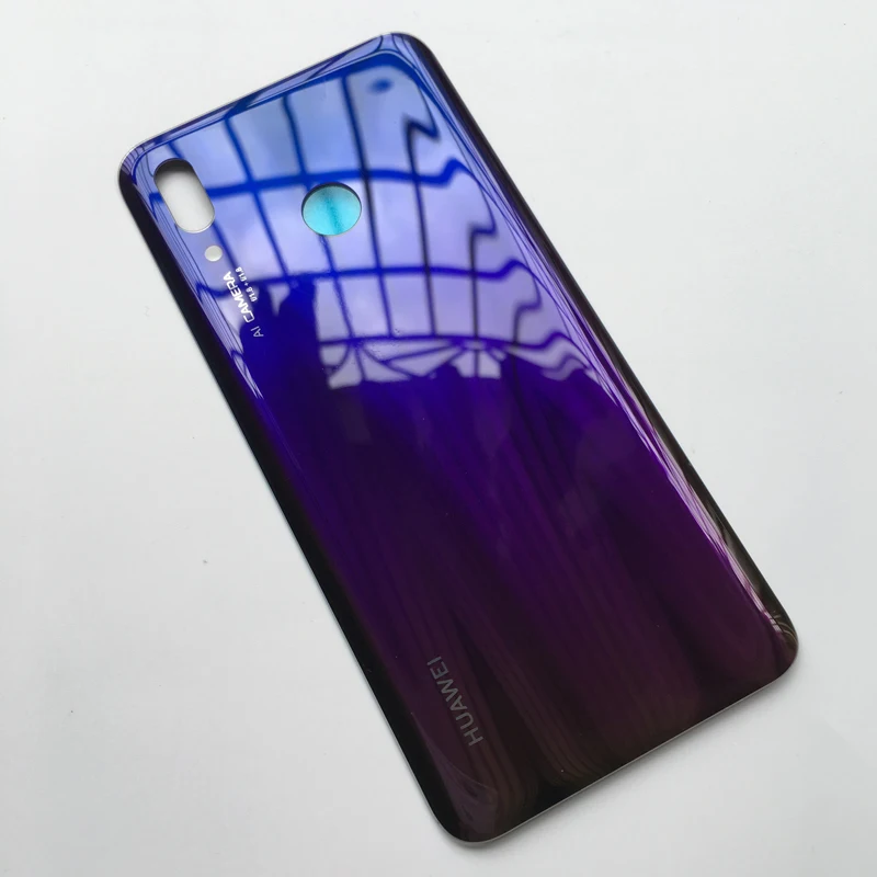 Крышка батарейного отсека для huawei Nova 3 Задняя стеклянная панель Задняя Дверь Корпус чехол для huawei Nova3 Nova 3 батарея стеклянная крышка Замена - Цвет: Iris Purple-No Lens