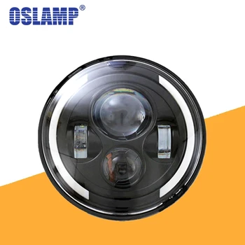

Oslamp 7inch Round LED Headlight Hi Low Beam DRL Halo Angle Eye for Jeep Wrangler JK LJ TJ Truck 4x4 Off-road Vehicle Motorcycle