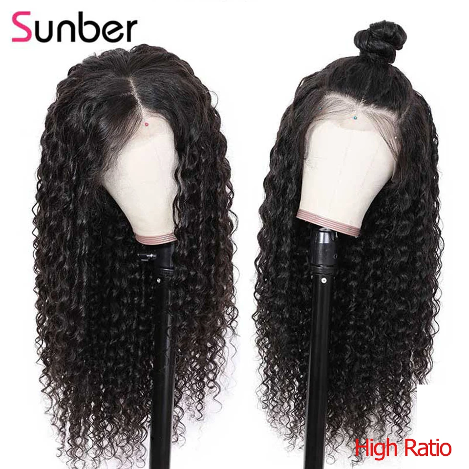 Sunber Hair Pervian глубокая волна человеческие волосы парики 12 22 дюймов предварительно
