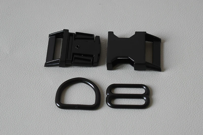 50 компл./лот DIY, иных металлических оборудования heavy duty Сумки из натуральной кожи сумки ошейник аксессуары с фокусным расстоянием 25 мм лямки кольца d-формы tri-скользит С Регулируемыми пряжками вверху