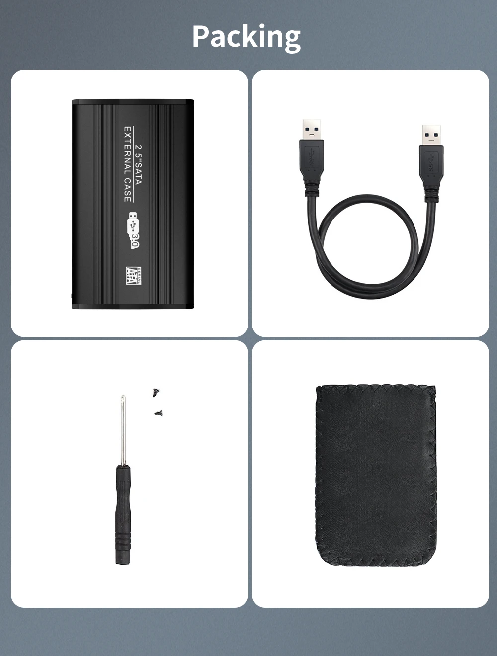 Boîtier Externe HDD/SSD 3.5" SATA Vers USB 3.0 - Jusqu'à 10 To, Prise UE, Pour Disque Dur PC Bureau
