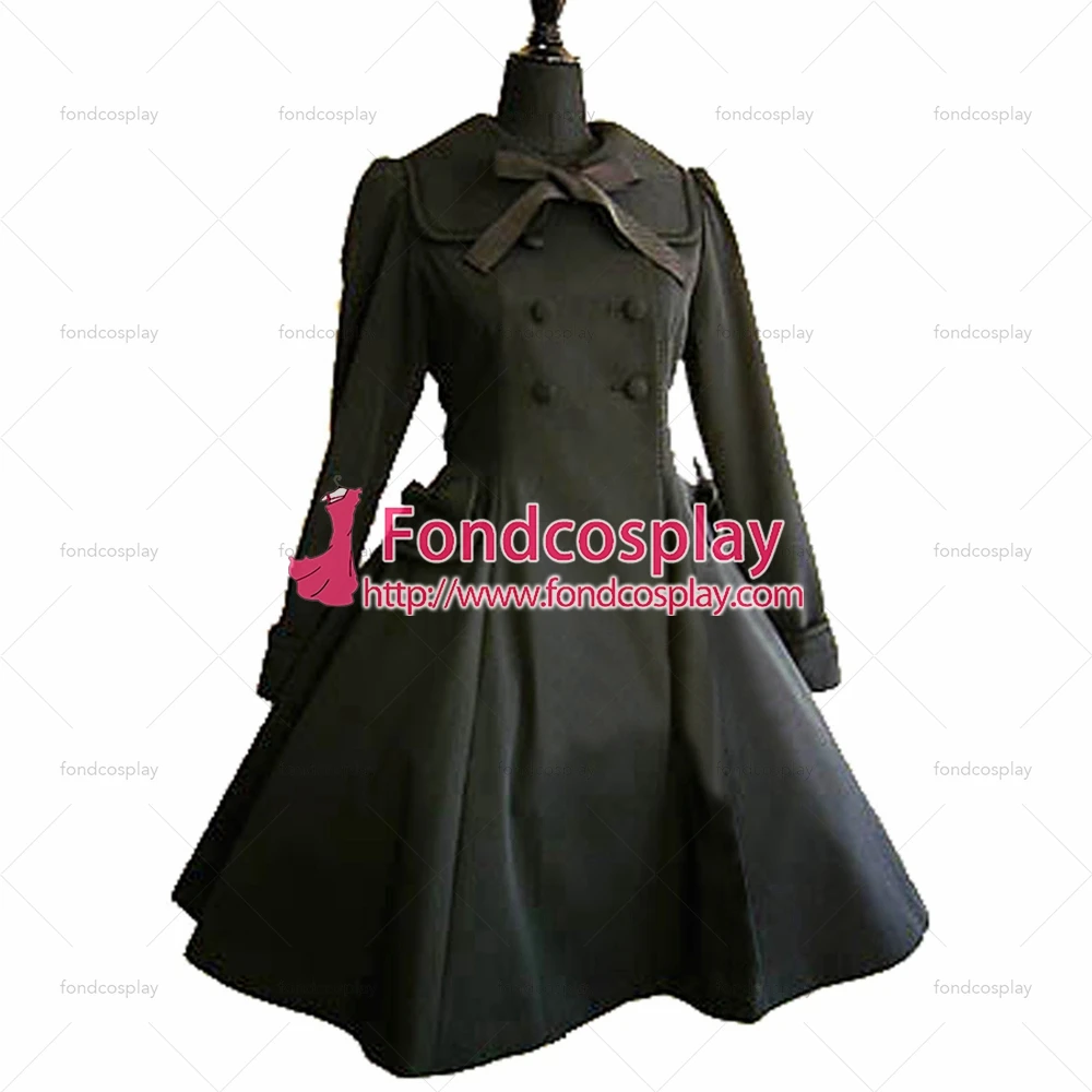 Модное пальто для косплея fondcosplay в готическом стиле Лолита панк черная куртка