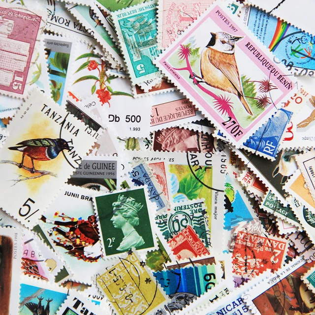Foreign Bulk Big Size No Repeat 500 Different Used Stamps Letter Sticker Ticket Cartoon Postage Stamps With Post Stickers Aliexpress