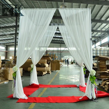 

Adjustable pole pipe drape set wedding canopy stage backdrop curtain marriage decor