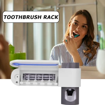 

3 in 1 UV Light Toothbrush Sterilizer Holder Automatic Toothpaste Dispenser Sterilizer Toothbrush Holder Home