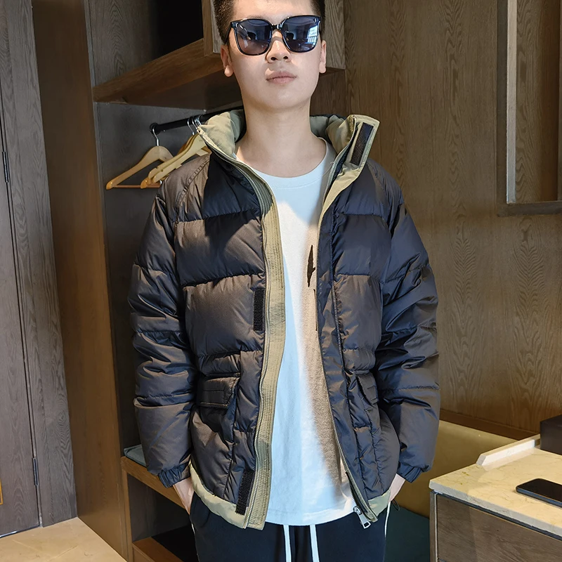 Men 2021 Winter New Fashion Stand Collar Down Jackets Men Thick Warm