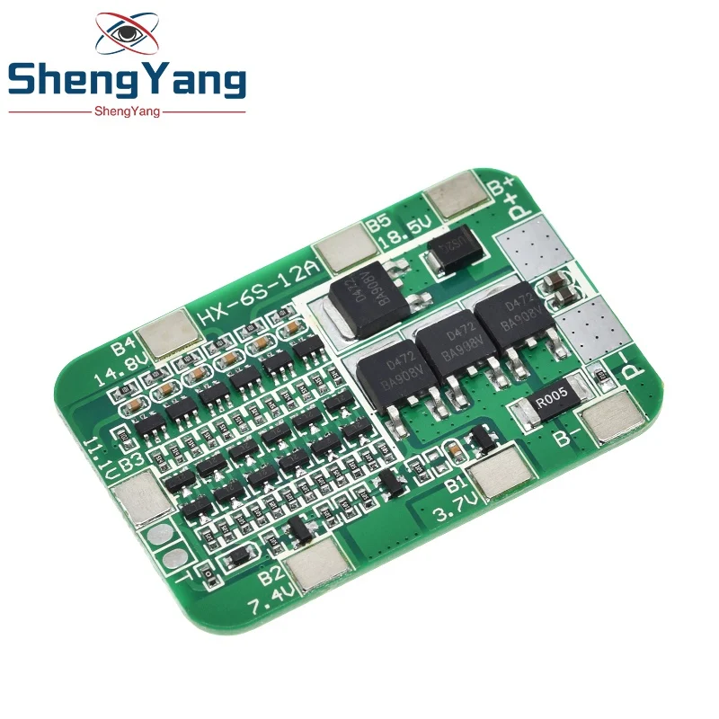ShengYang 6S 12A 24V PCB BMS Protection Board For 6 Pack 18650 Li-ion Lithium Battery Cell Module New Arrival | Электронные