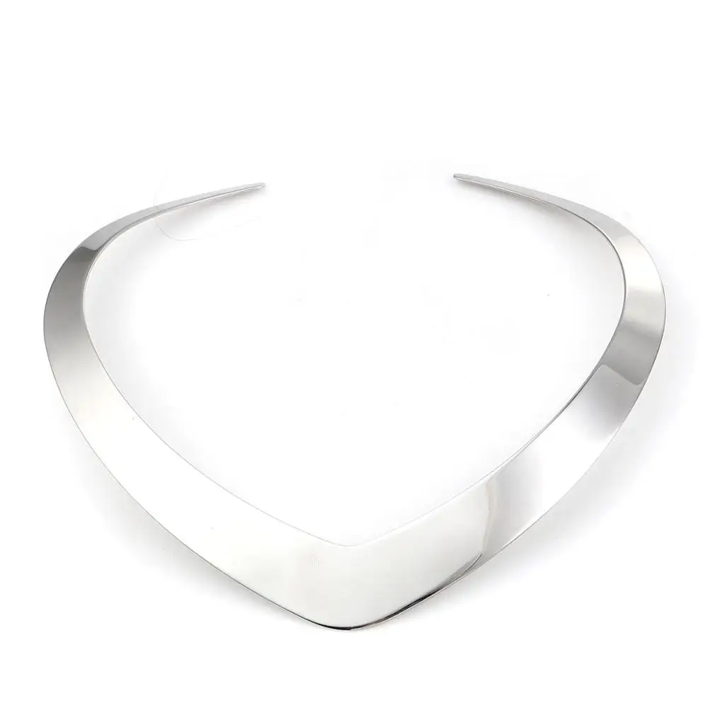 Collar Neck Necklace Stainless Steel Choker 4 Sizes 42.5-38cm Long 1 PC For Women Men Friends metal choker necklace,velvet choker necklaces,lace choker necklaces