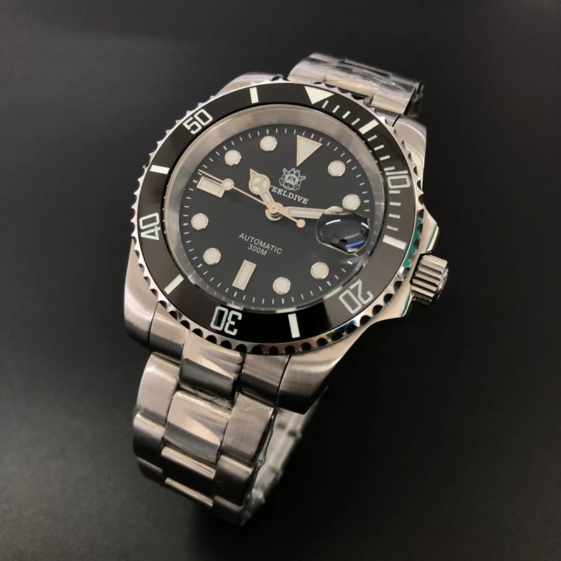 Мужские наручные часы STEELDIVE автоматические механические с керамическим