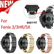 ANBEST 26mm Metal kayış Fenix 5X paslanmaz çelik yedek bileklik Fenix 5X/Fenix 3/Fenix 3 saat