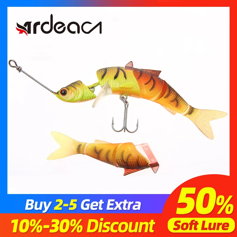 ARDEA Мягкая приманка с jig head мягкие пластиковые приманки 75 мм/8g 3 Сегментированная