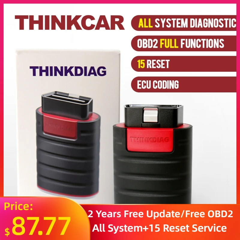 

Thinkcar ThinkDiag OBD2 Actuation Test All System Diagnostic Tool 15 Reset Service ECU Coding Car Code Reader Scanner