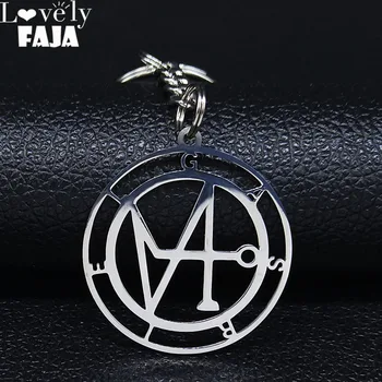 

Archangel Raphael Key Chain Angel Bow Uriel Sigil Amulet seal of God Pin Stainless Steel Jewelry llaveros para mujer K77778B